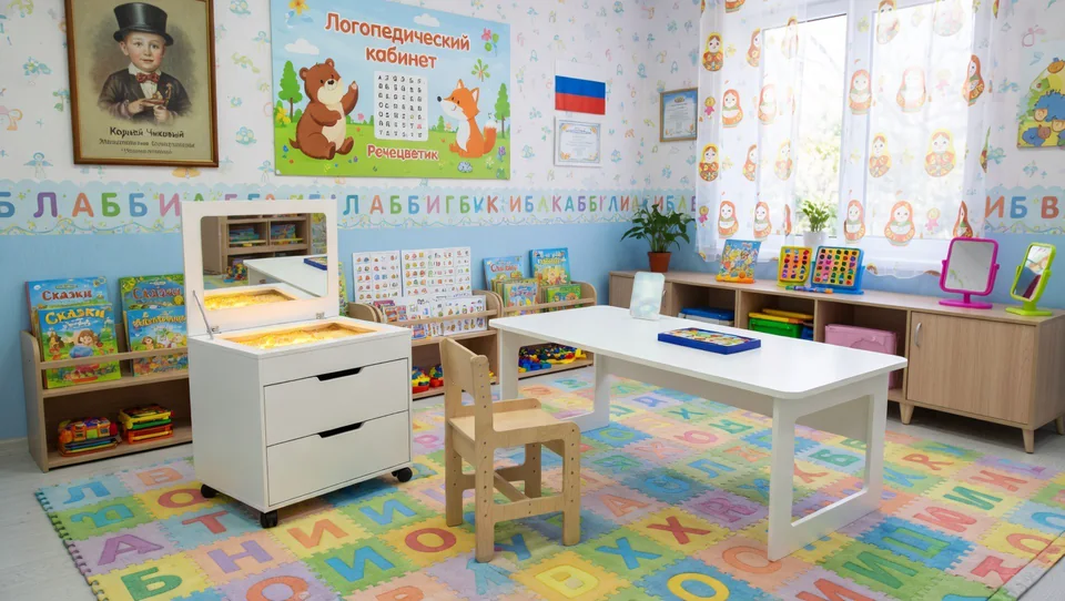 Вариант размещения комплекса «Слово» в кабинете логопеда